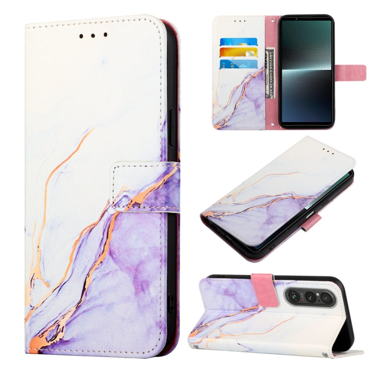 PT003 Marble Pattern Flip Leather Phone Case, For Sony Xperia 5 V, For Sony Xperia 1 V, For Sony Xperia 10 V, For Sony Xperia 10 IV