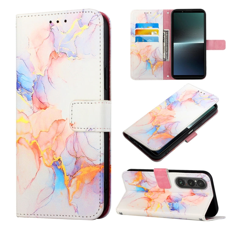 PT003 Marble Pattern Flip Leather Phone Case, For Sony Xperia 5 V, For Sony Xperia 1 V, For Sony Xperia 10 V, For Sony Xperia 10 IV