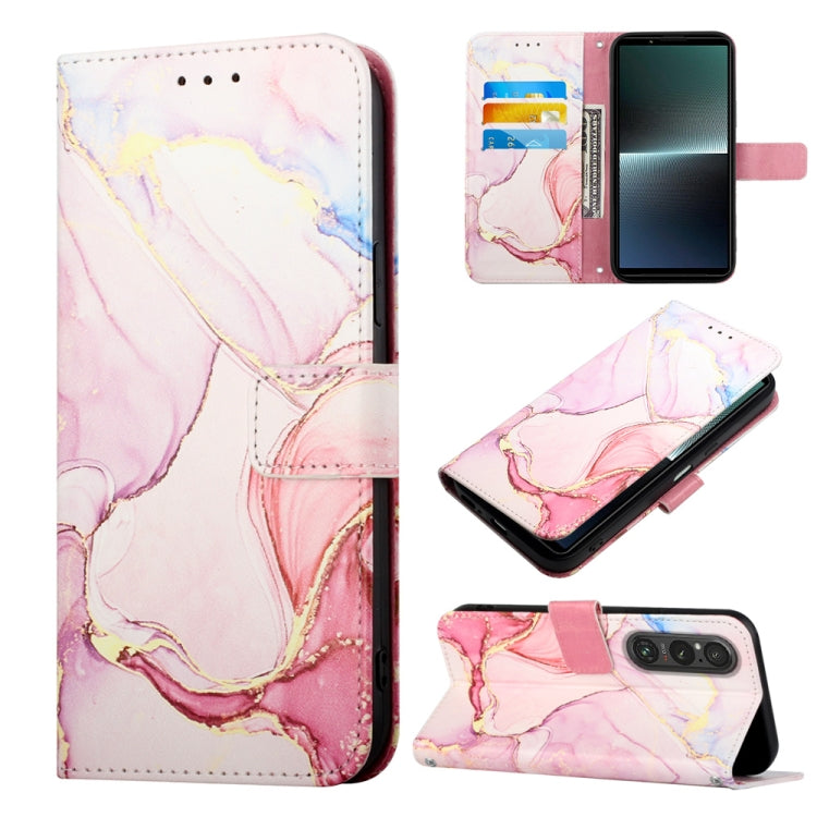 PT003 Marble Pattern Flip Leather Phone Case, For Sony Xperia 5 V, For Sony Xperia 1 V, For Sony Xperia 10 V, For Sony Xperia 10 IV