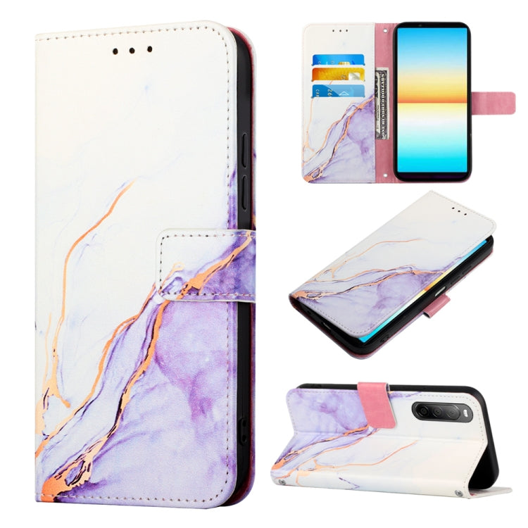 PT003 Marble Pattern Flip Leather Phone Case, For Sony Xperia 5 V, For Sony Xperia 1 V, For Sony Xperia 10 V, For Sony Xperia 10 IV