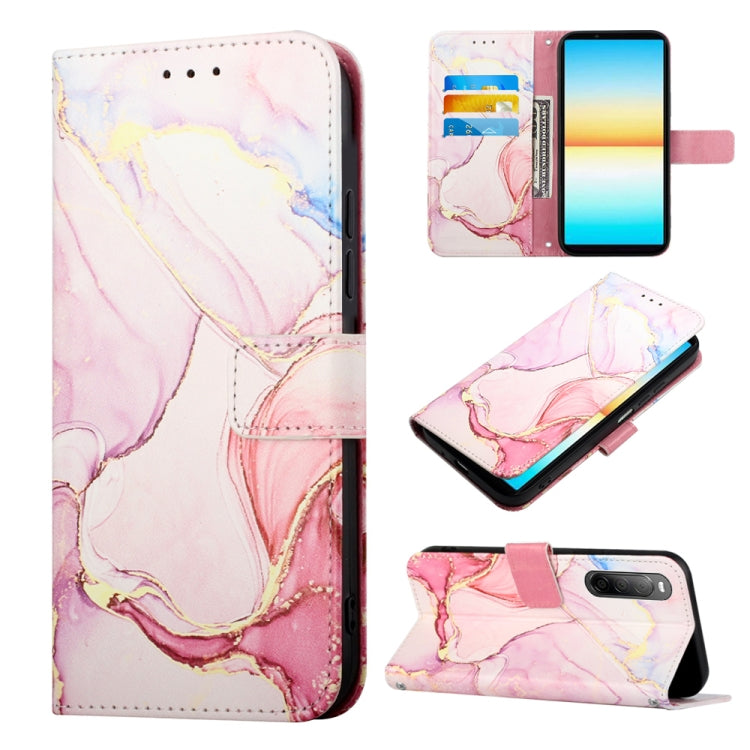 PT003 Marble Pattern Flip Leather Phone Case, For Sony Xperia 5 V, For Sony Xperia 1 V, For Sony Xperia 10 V, For Sony Xperia 10 IV