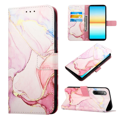 PT003 Marble Pattern Flip Leather Phone Case, For Sony Xperia 5 V, For Sony Xperia 1 V, For Sony Xperia 10 V, For Sony Xperia 10 IV