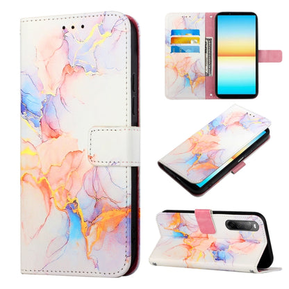 PT003 Marble Pattern Flip Leather Phone Case, For Sony Xperia 5 V, For Sony Xperia 1 V, For Sony Xperia 10 V, For Sony Xperia 10 IV