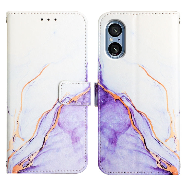 PT003 Marble Pattern Flip Leather Phone Case, For Sony Xperia 5 V, For Sony Xperia 1 V, For Sony Xperia 10 V, For Sony Xperia 10 IV