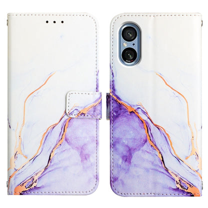 PT003 Marble Pattern Flip Leather Phone Case, For Sony Xperia 5 V, For Sony Xperia 1 V, For Sony Xperia 10 V, For Sony Xperia 10 IV