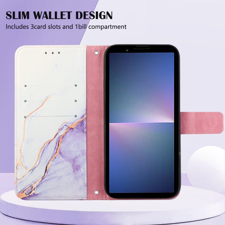 PT003 Marble Pattern Flip Leather Phone Case, For Sony Xperia 5 V, For Sony Xperia 1 V, For Sony Xperia 10 V, For Sony Xperia 10 IV