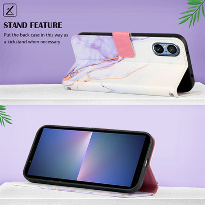 PT003 Marble Pattern Flip Leather Phone Case, For Sony Xperia 5 V, For Sony Xperia 1 V, For Sony Xperia 10 V, For Sony Xperia 10 IV