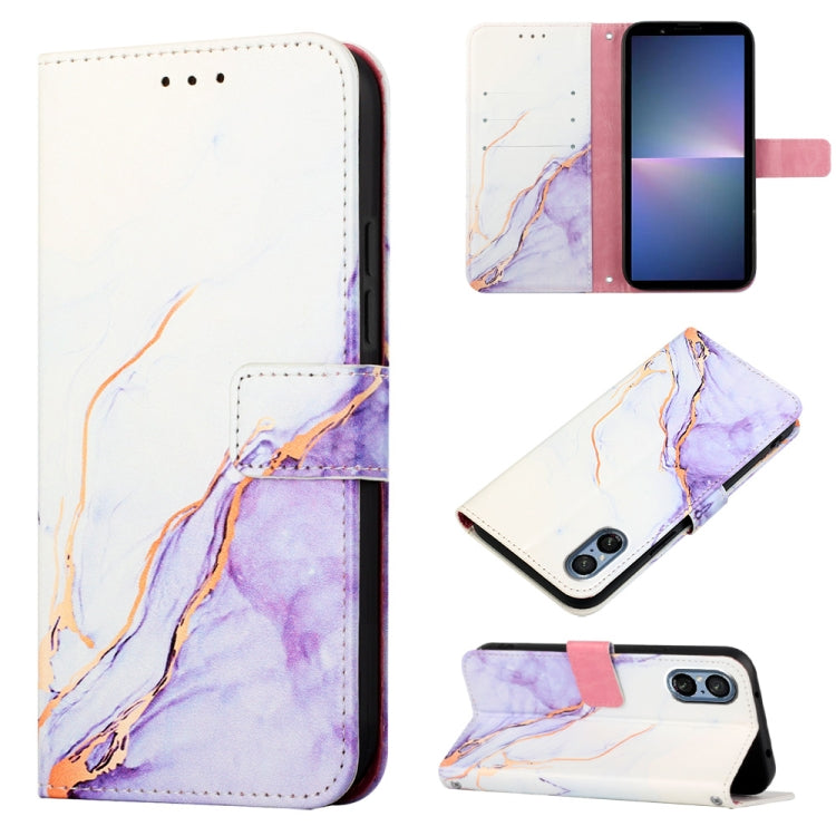 PT003 Marble Pattern Flip Leather Phone Case, For Sony Xperia 5 V, For Sony Xperia 1 V, For Sony Xperia 10 V, For Sony Xperia 10 IV