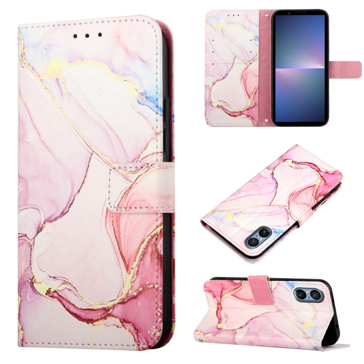 PT003 Marble Pattern Flip Leather Phone Case, For Sony Xperia 5 V, For Sony Xperia 1 V, For Sony Xperia 10 V, For Sony Xperia 10 IV