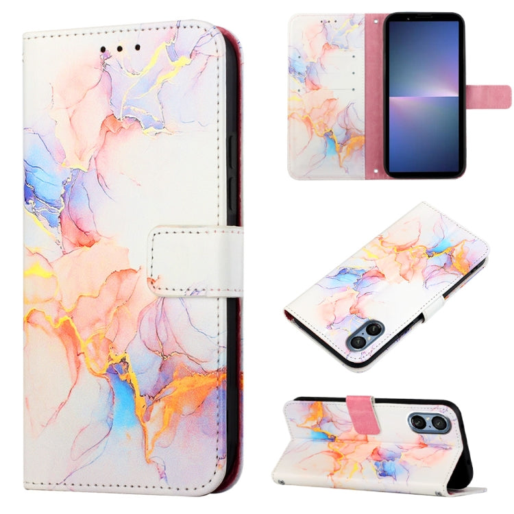 PT003 Marble Pattern Flip Leather Phone Case, For Sony Xperia 5 V, For Sony Xperia 1 V, For Sony Xperia 10 V, For Sony Xperia 10 IV