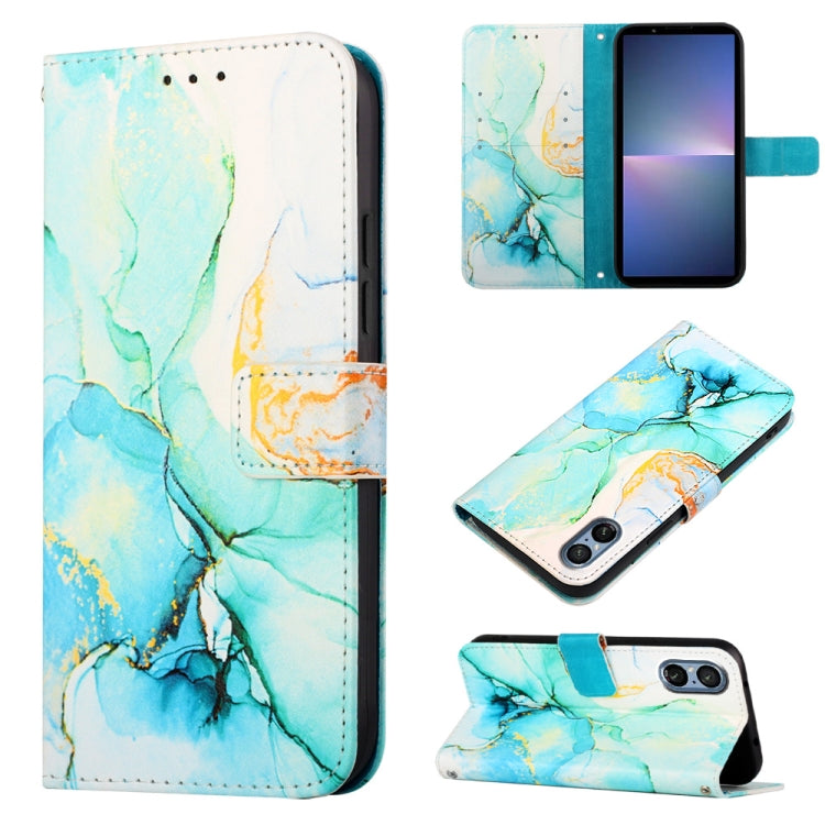 PT003 Marble Pattern Flip Leather Phone Case, For Sony Xperia 5 V, For Sony Xperia 1 V, For Sony Xperia 10 V, For Sony Xperia 10 IV