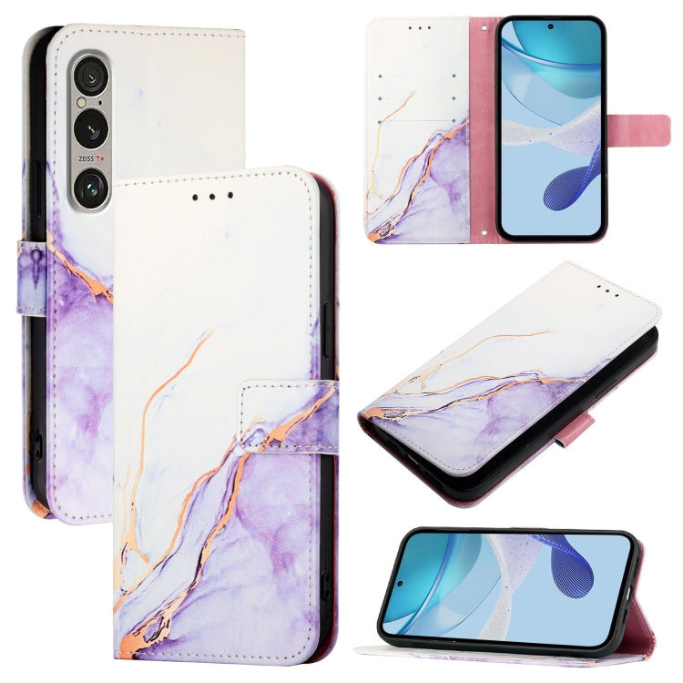 PT003 Marble Pattern Flip Leather Phone Case, For Sony Xperia 1 VIII, For Sony Xperia 10 VI, For Sony Xperia 1 VI, For Sony Xperia 5 VI