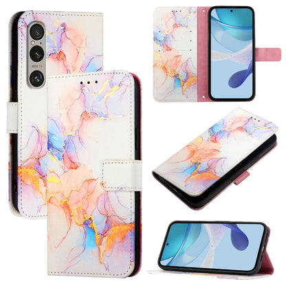PT003 Marble Pattern Flip Leather Phone Case, For Sony Xperia 1 VIII, For Sony Xperia 10 VI, For Sony Xperia 1 VI, For Sony Xperia 5 VI