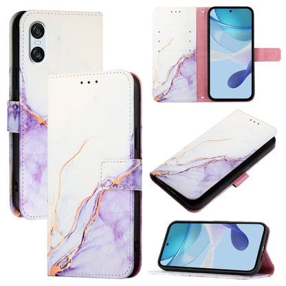 PT003 Marble Pattern Flip Leather Phone Case, For Sony Xperia 1 VIII, For Sony Xperia 10 VI, For Sony Xperia 1 VI, For Sony Xperia 5 VI