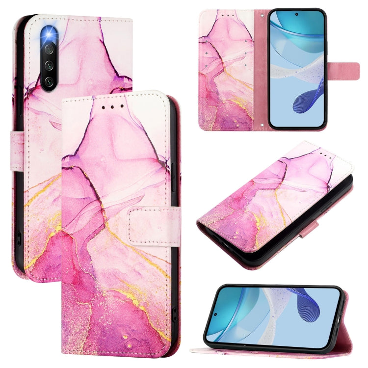 PT003 Marble Pattern Flip Leather Phone Case, For Sony Xperia 5 V, For Sony Xperia 1 V, For Sony Xperia 10 V, For Sony Xperia 10 IV
