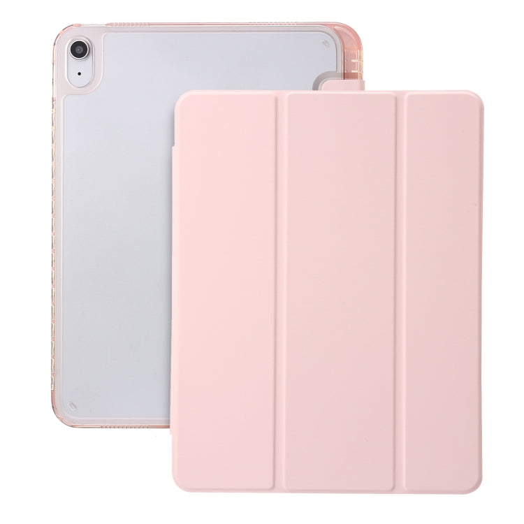 Clear Acrylic 3-Fold Leather Tablet Case, For iPad Pro 11 2025 / 2024, For iPad 10th Gen 10.9 2022