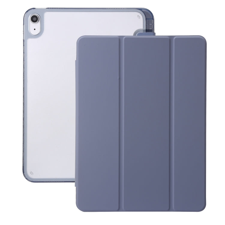Clear Acrylic 3-Fold Leather Tablet Case, For iPad Pro 11 2025 / 2024, For iPad 10th Gen 10.9 2022