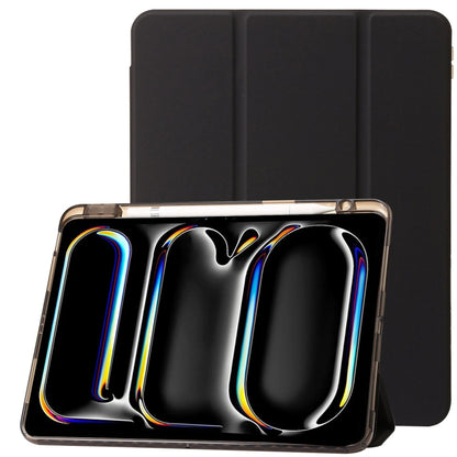 Clear Acrylic 3-Fold Leather Tablet Case, For iPad Air 13 2026 / 2025 / 2024, For iPad Air 11 2026 / 2025 / 2024, For iPad Pro 13 2025 / 2024