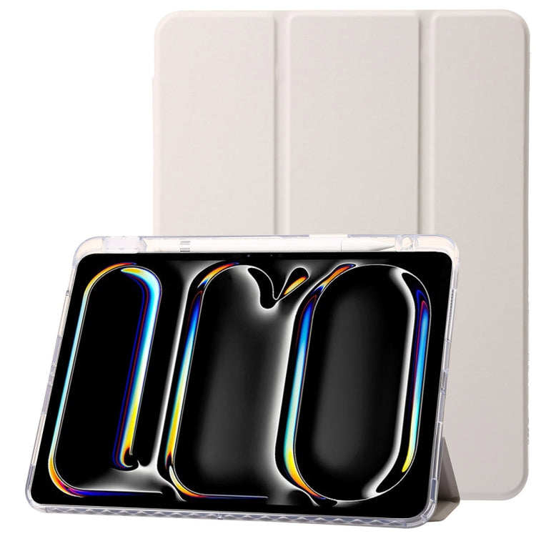 Clear Acrylic 3-Fold Leather Tablet Case