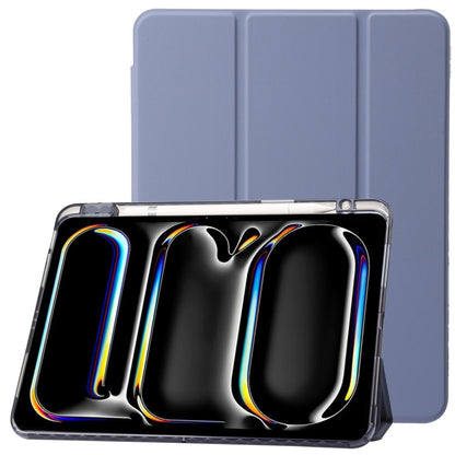 Clear Acrylic 3-Fold Leather Tablet Case