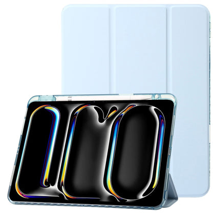 Clear Acrylic 3-Fold Leather Tablet Case, For iPad Air 13 2026 / 2025 / 2024, For iPad Air 11 2026 / 2025 / 2024, For iPad Pro 13 2025 / 2024