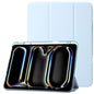 Clear Acrylic 3-Fold Leather Tablet Case, For iPad Air 13 2026 / 2025 / 2024, For iPad Air 11 2026 / 2025 / 2024, For iPad Pro 13 2025 / 2024