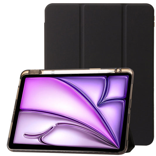 Clear Acrylic 3-Fold Leather Tablet Case, For iPad Air 13 2026 / 2025 / 2024, For iPad Air 11 2026 / 2025 / 2024, For iPad Pro 13 2025 / 2024