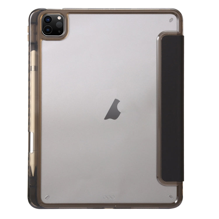 Clear Acrylic 3-Fold Leather Tablet Case, For iPad Pro 11 2025 / 2024, For iPad 10th Gen 10.9 2022