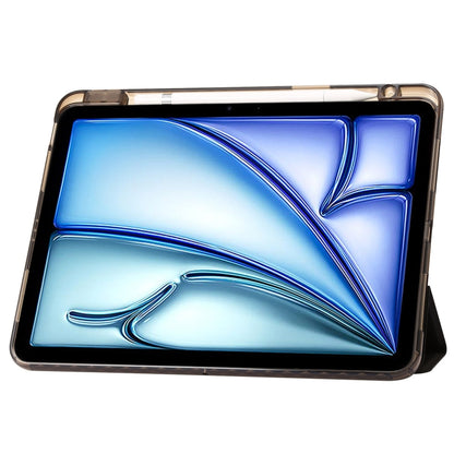 Clear Acrylic 3-Fold Leather Tablet Case, For iPad Pro 11 2025 / 2024, For iPad 10th Gen 10.9 2022