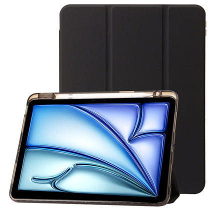 Clear Acrylic 3-Fold Leather Tablet Case, For iPad Pro 11 2025 / 2024, For iPad 10th Gen 10.9 2022