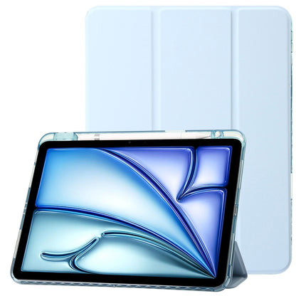 Clear Acrylic 3-Fold Leather Tablet Case, For iPad Pro 11 2025 / 2024, For iPad 10th Gen 10.9 2022