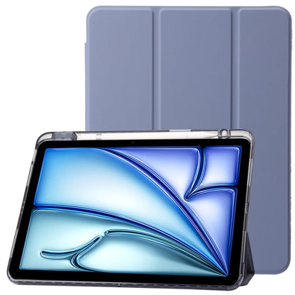 Clear Acrylic 3-Fold Leather Tablet Case, For iPad Pro 11 2025 / 2024, For iPad 10th Gen 10.9 2022