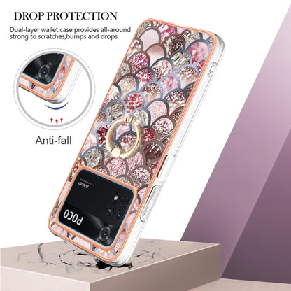 Electroplating IMD TPU Phone Case with Ring, For Xiaomi Poco M4 Pro 4G, For Xiaomi Mi 11 Lite