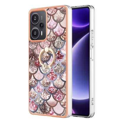 Electroplating IMD TPU Phone Case with Ring, For Xiaomi 13T / 13T Pro, For Xiaomi Poco F5 5G / Redmi Note 12 Turbo, For Xiaomi Poco F5 Pro 5G / Redmi K60, For Xiaomi Redmi Note 12S 4G