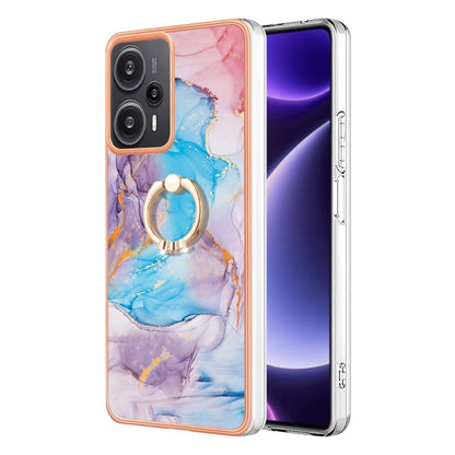 Electroplating IMD TPU Phone Case with Ring, For Xiaomi 13T / 13T Pro, For Xiaomi Poco F5 5G / Redmi Note 12 Turbo, For Xiaomi Poco F5 Pro 5G / Redmi K60, For Xiaomi Redmi Note 12S 4G