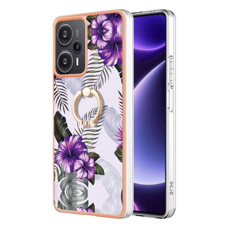 Electroplating IMD TPU Phone Case with Ring, For Xiaomi 13T / 13T Pro, For Xiaomi Poco F5 5G / Redmi Note 12 Turbo, For Xiaomi Poco F5 Pro 5G / Redmi K60, For Xiaomi Redmi Note 12S 4G