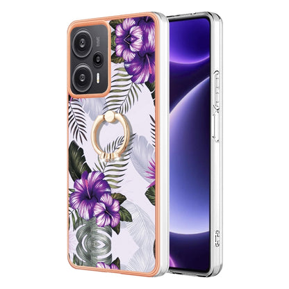 Electroplating IMD TPU Phone Case with Ring, For Xiaomi 13T / 13T Pro, For Xiaomi Poco F5 5G / Redmi Note 12 Turbo, For Xiaomi Poco F5 Pro 5G / Redmi K60, For Xiaomi Redmi Note 12S 4G