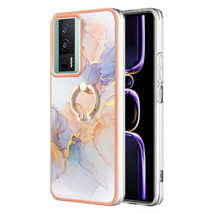 Electroplating IMD TPU Phone Case with Ring, For Xiaomi 13T / 13T Pro, For Xiaomi Poco F5 5G / Redmi Note 12 Turbo, For Xiaomi Poco F5 Pro 5G / Redmi K60, For Xiaomi Redmi Note 12S 4G