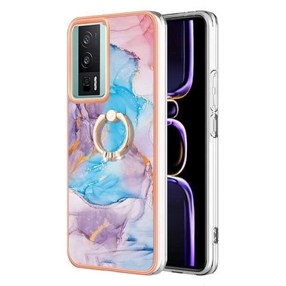 Electroplating IMD TPU Phone Case with Ring, For Xiaomi 13T / 13T Pro, For Xiaomi Poco F5 5G / Redmi Note 12 Turbo, For Xiaomi Poco F5 Pro 5G / Redmi K60, For Xiaomi Redmi Note 12S 4G