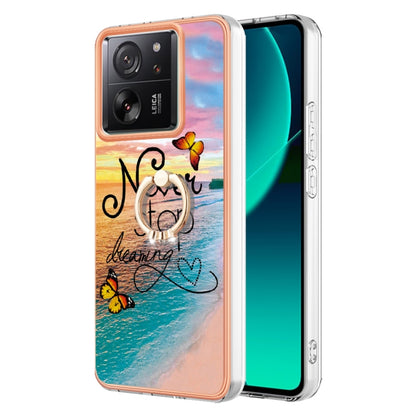 Electroplating IMD TPU Phone Case with Ring, For Xiaomi 13T / 13T Pro, For Xiaomi Poco F5 5G / Redmi Note 12 Turbo, For Xiaomi Poco F5 Pro 5G / Redmi K60, For Xiaomi Redmi Note 12S 4G