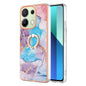 Electroplating IMD TPU Phone Case with Ring, For Xiaomi Redmi Note 13 Pro 4G/Poco M6 Pro 4G, For Xiaomi Redmi A3, For Xiaomi Redmi Note 13 4G, For Xiaomi Poco X6 Pro / Redmi K70E