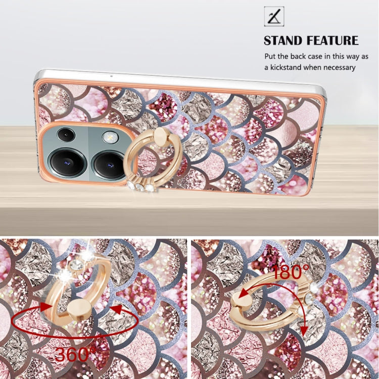 Electroplating IMD TPU Phone Case with Ring, For Xiaomi Redmi Note 13 Pro 4G/Poco M6 Pro 4G, For Xiaomi Redmi A3, For Xiaomi Redmi Note 13 4G, For Xiaomi Poco X6 Pro / Redmi K70E