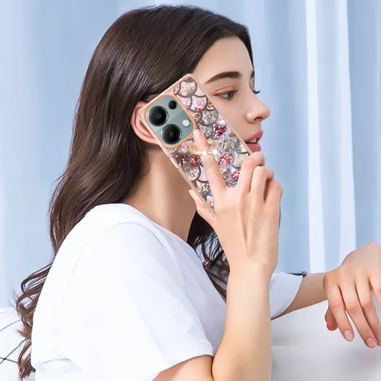 Electroplating IMD TPU Phone Case with Ring, For Xiaomi Redmi Note 13 Pro 4G/Poco M6 Pro 4G, For Xiaomi Redmi A3, For Xiaomi Redmi Note 13 4G, For Xiaomi Poco X6 Pro / Redmi K70E