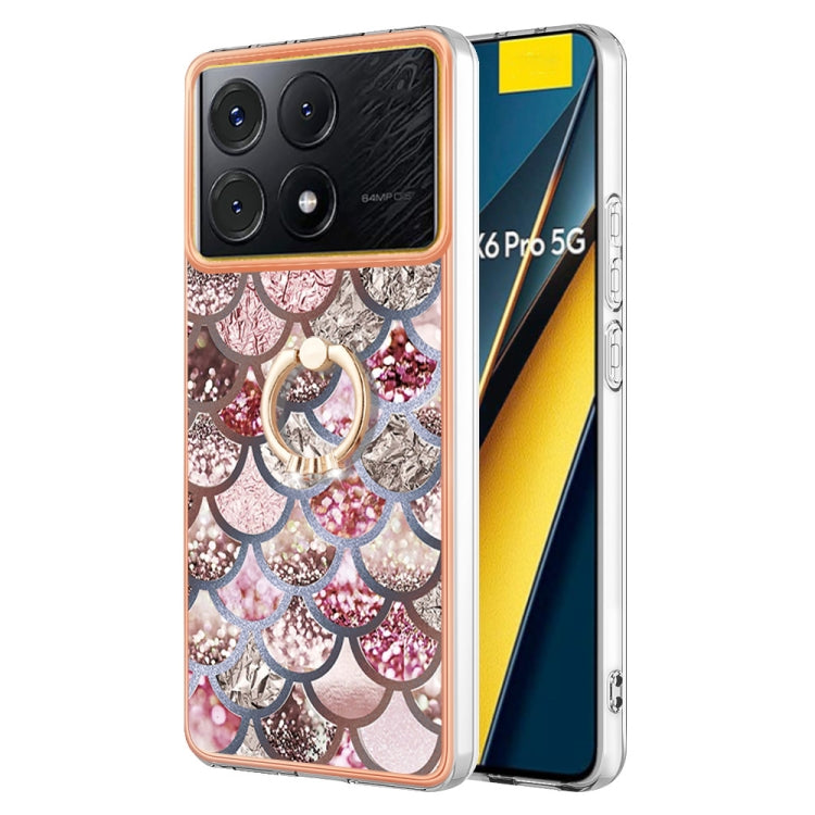 Electroplating IMD TPU Phone Case with Ring, For Xiaomi Redmi Note 13 Pro 4G/Poco M6 Pro 4G, For Xiaomi Redmi A3, For Xiaomi Redmi Note 13 4G, For Xiaomi Poco X6 Pro / Redmi K70E