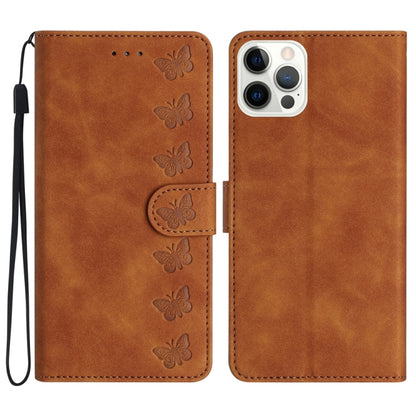 Seven Butterflies Embossed Leather Phone Case