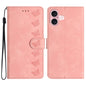 Seven Butterflies Embossed Leather Phone Case, For iPhone Air, For iPhone 16 Pro Max, For iPhone 16 Pro, For iPhone 16 Plus
