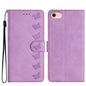 Seven Butterflies Embossed Leather Phone Case, For iPhone 18 Pro / 17 Pro, For iPhone 18 Pro Max / 17 Pro Max, For iPhone 16e / 17e, For iPhone 17