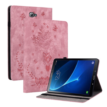 Butterfly Rose Embossed Leather Tablet Case, Series 3