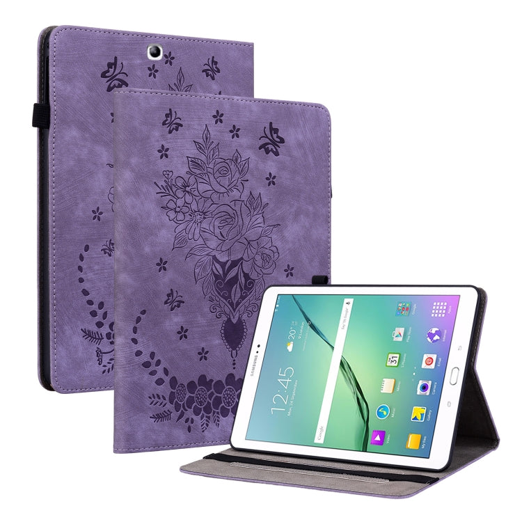 Butterfly Rose Embossed Leather Tablet Case, Series 3