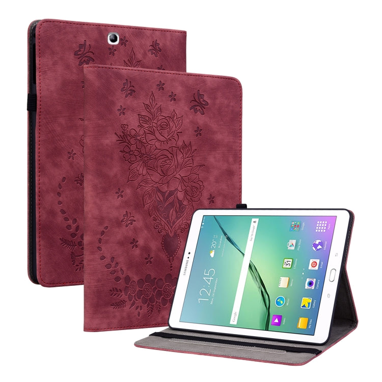 Butterfly Rose Embossed Leather Tablet Case, Series 3